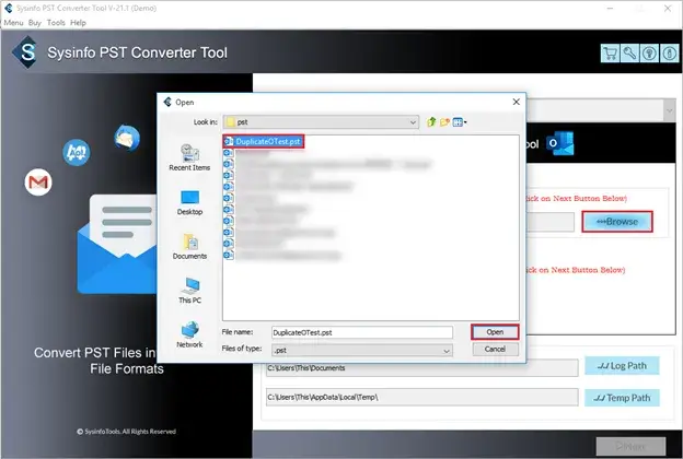 screenshot of PST Converter