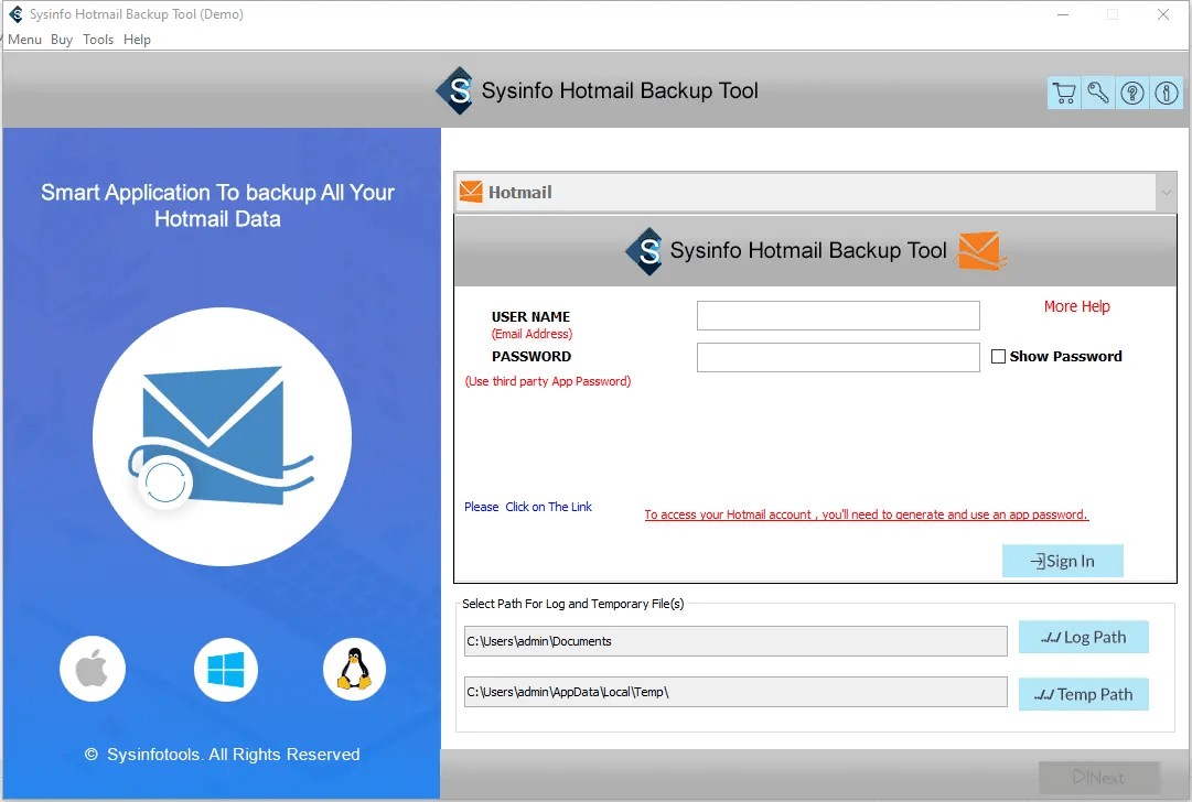 Hotmail Backup Software