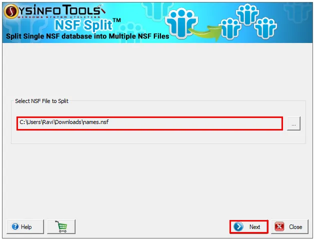 Split Lotus Notes Archive