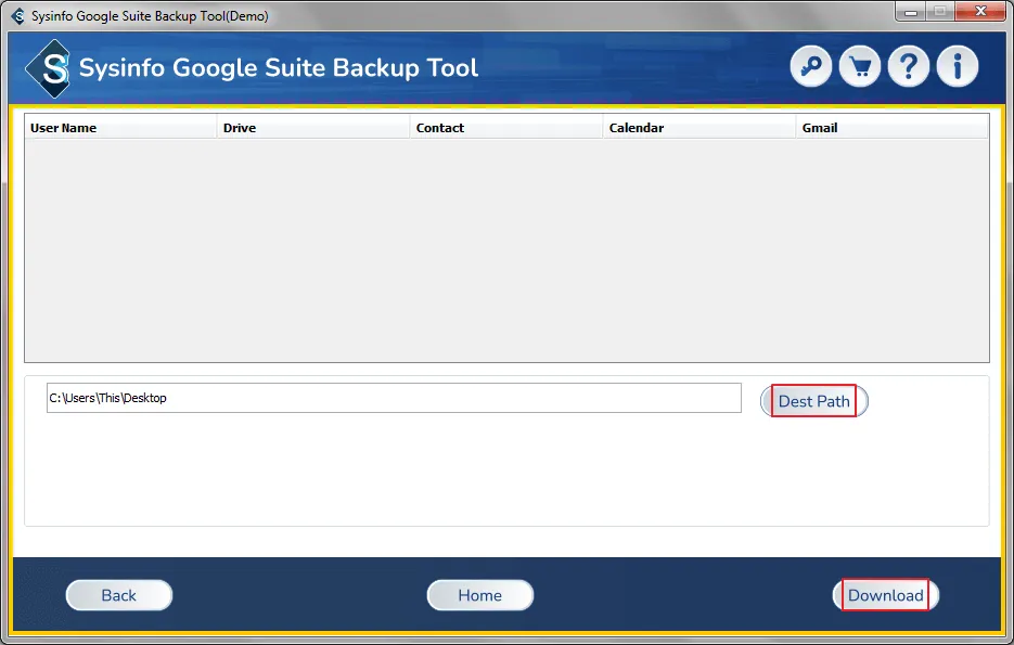 screenshot of Google Workspace Backup