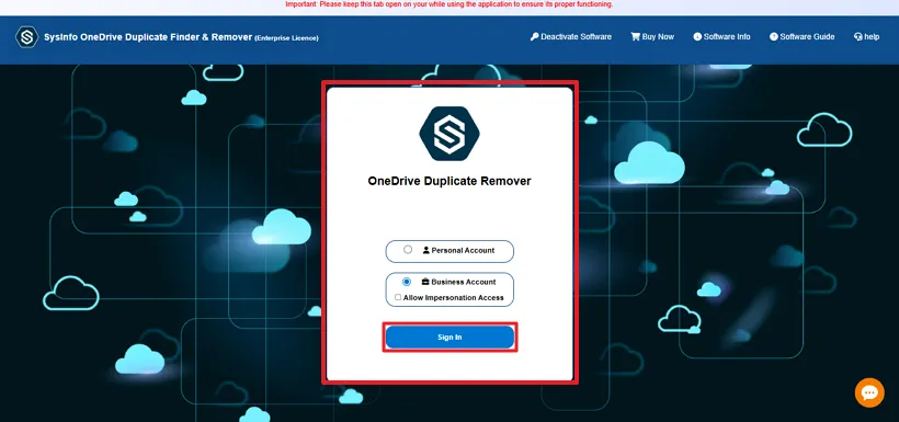 screenshot of OneDrive Duplicate Remover