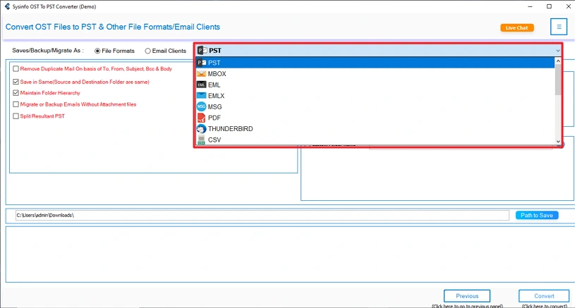 Convert OST to PST
 step 4