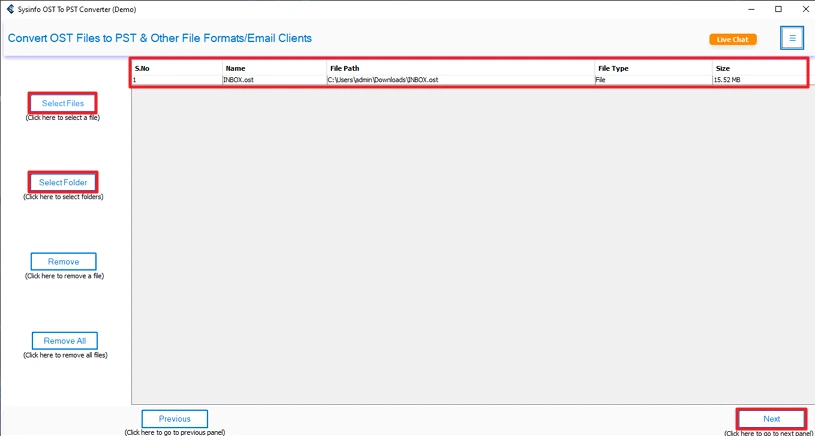 Convert OST to PST
 step 2