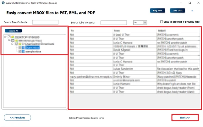 After that, open and choose files and click Next.
