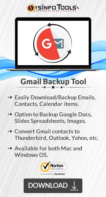 GmailBackup Sidebar