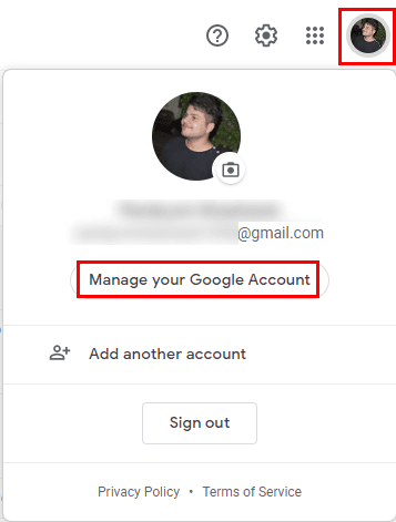 manage account