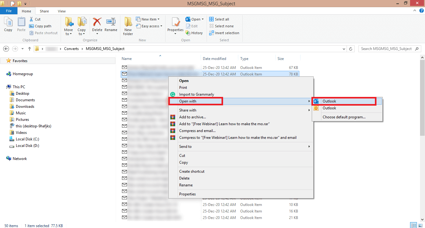 Convert MSG to PDF with attachments