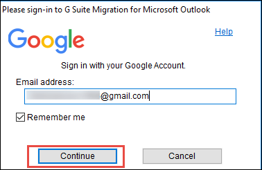 continue with login credentials