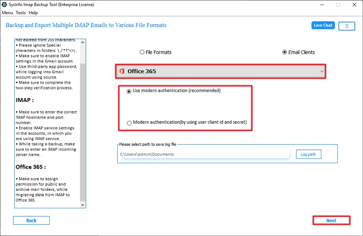 Export iCloud Emails to Outlook
step 3