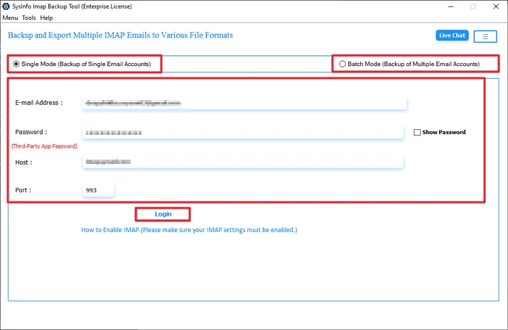 Export iCloud Emails to Outlook
step 1