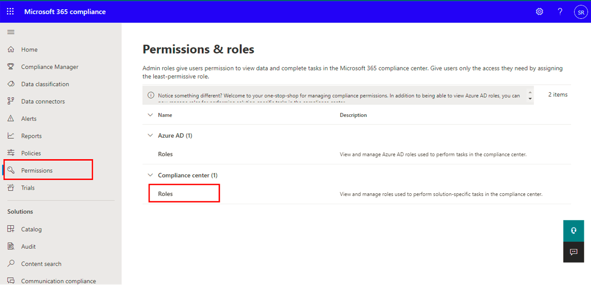 select-permission and roles
