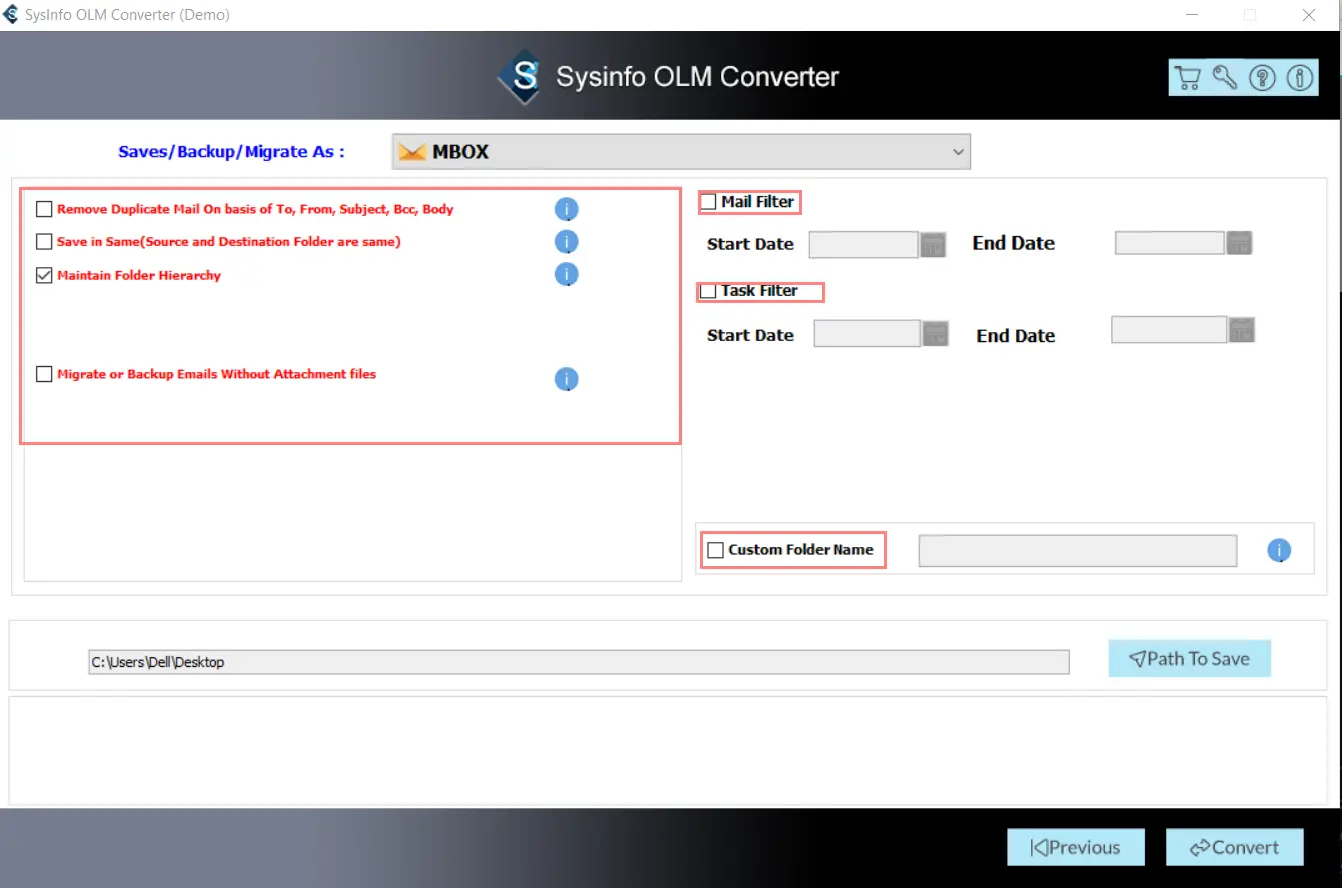 convert olm to mbox