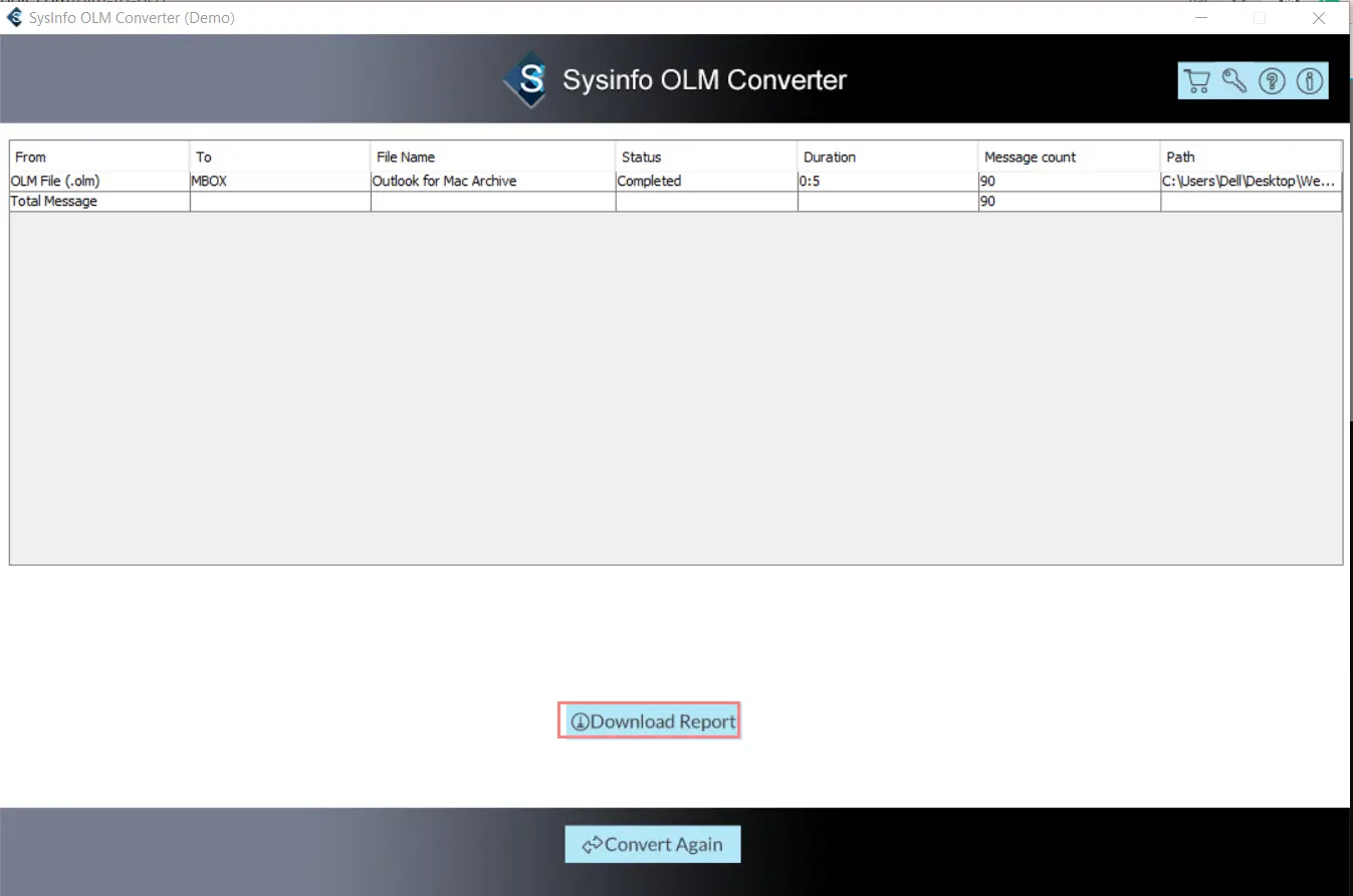 convert olm to mbox