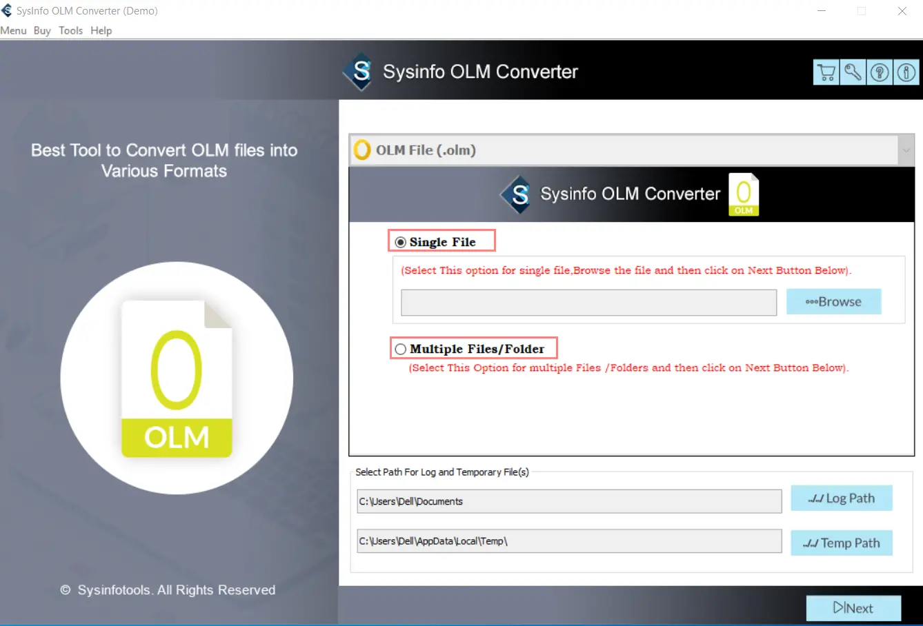 convert olm to mbox
