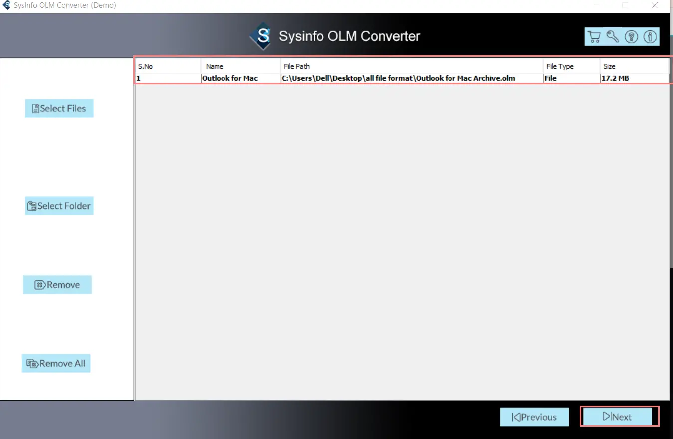 convert olm to mbox