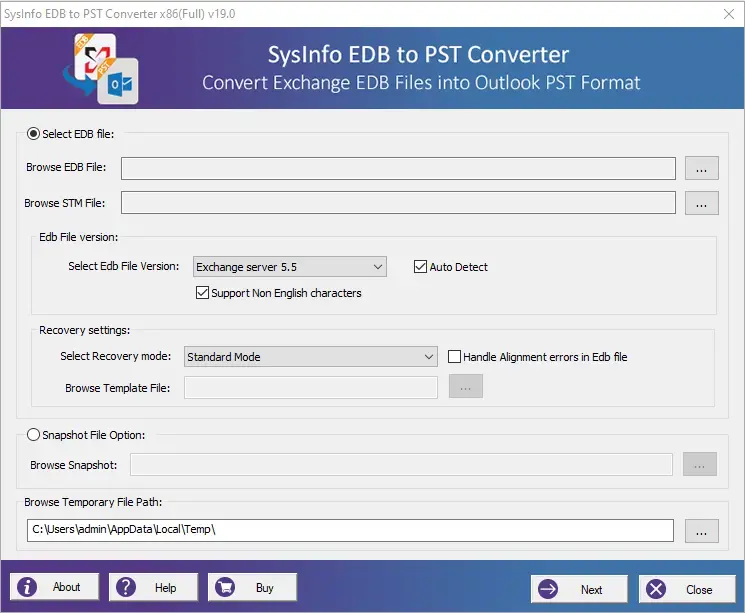 Convert EDB to PST File