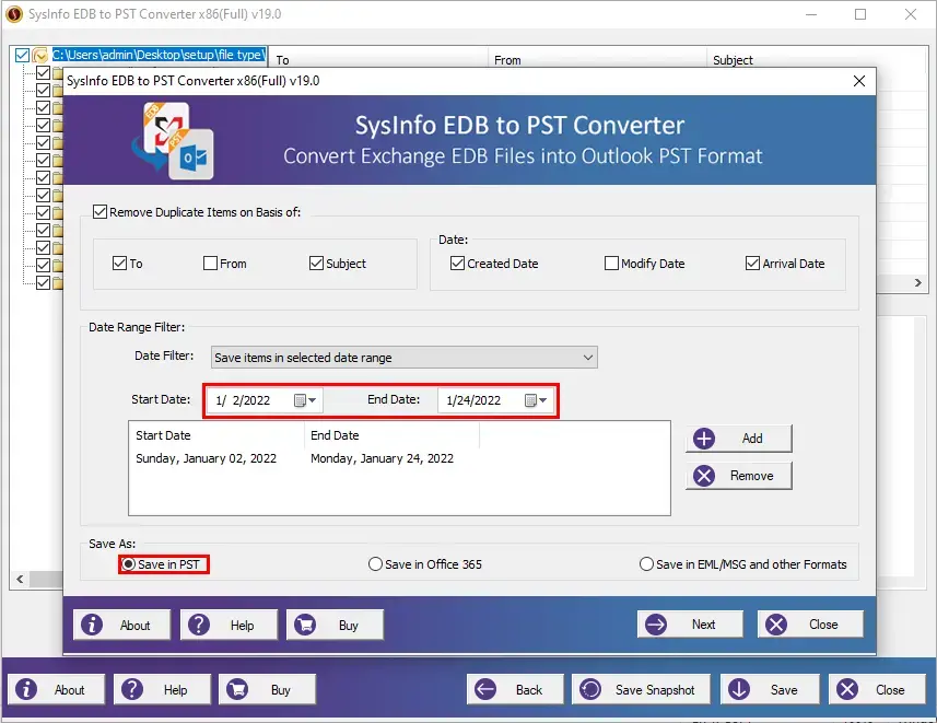 Convert EDB to PST File