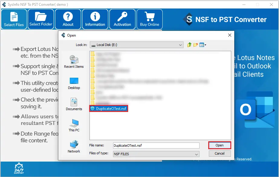 Convert Lotus Notes NSF File to Outlook PST File