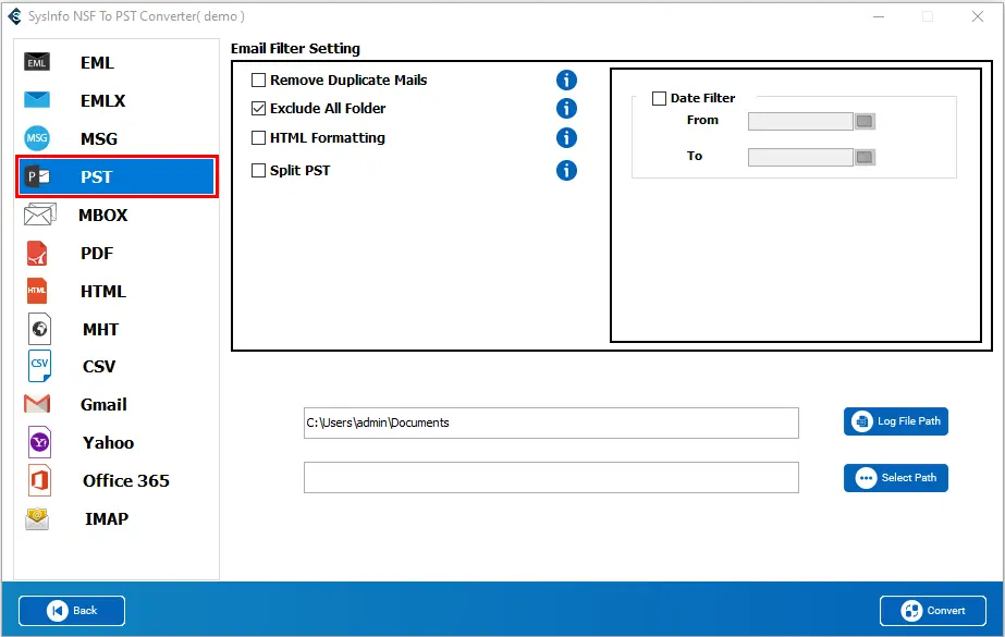 Convert Lotus Notes NSF File to Outlook PST File