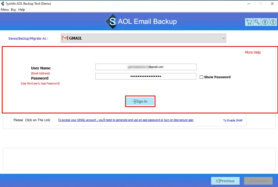 transfer AOL email to Gmail