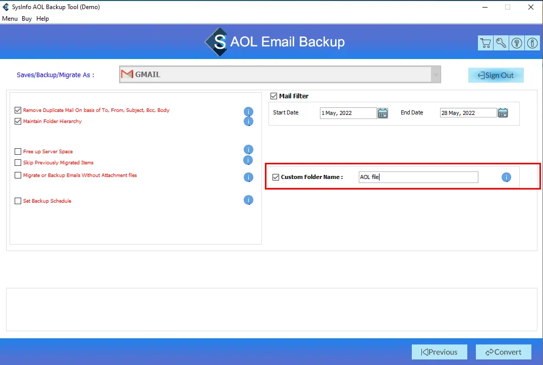 transfer AOL email to Gmail