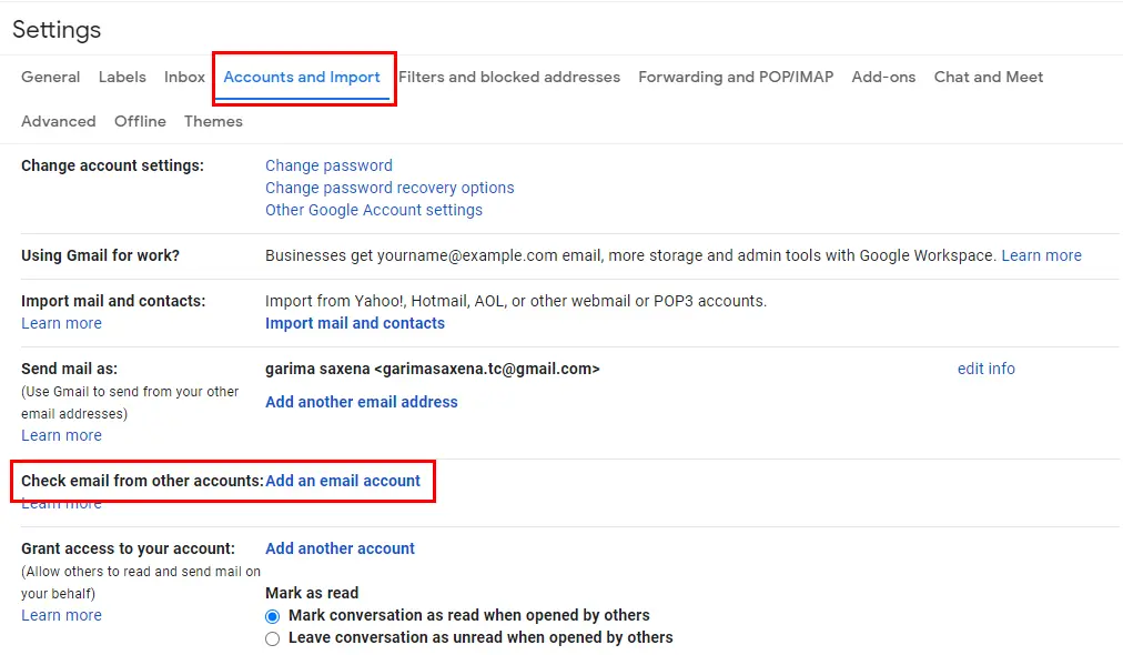 transfer emails from one Gmail account to another 