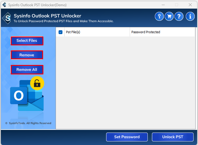 Launch the Outlook PST Password Remover