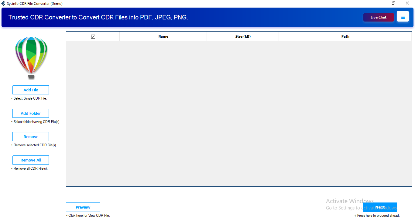 Convert CDR to PSD