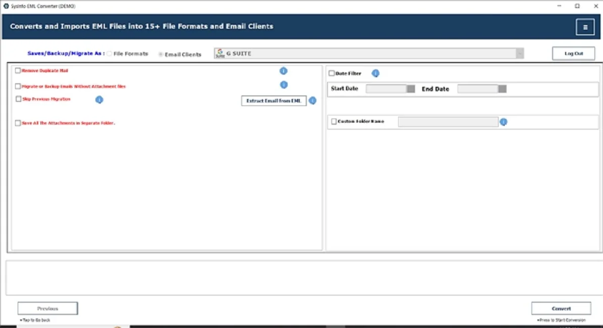 save the EML to Google Workspace