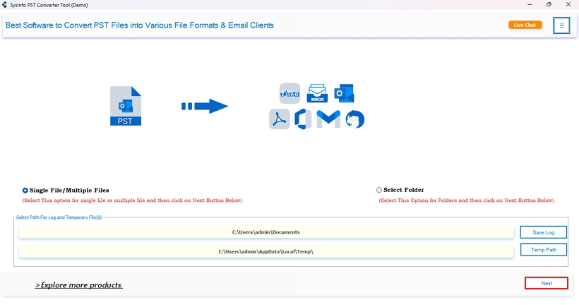 Started with the PST to Zoho Import Tool