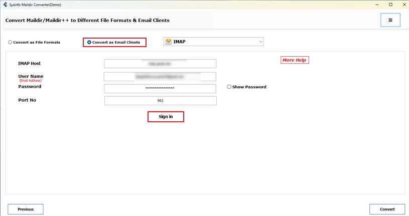 Import Maildir to IMAP