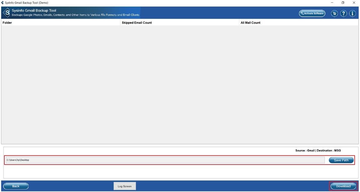 Select the Download button
