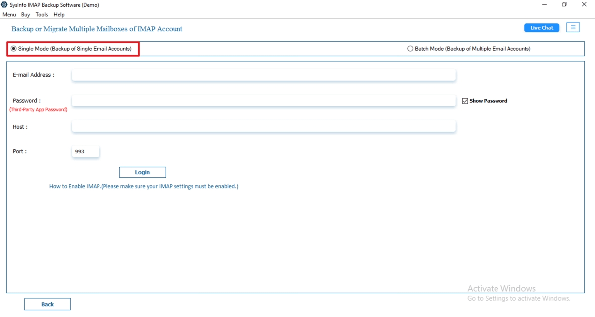 Install the IMAP Backup Tool