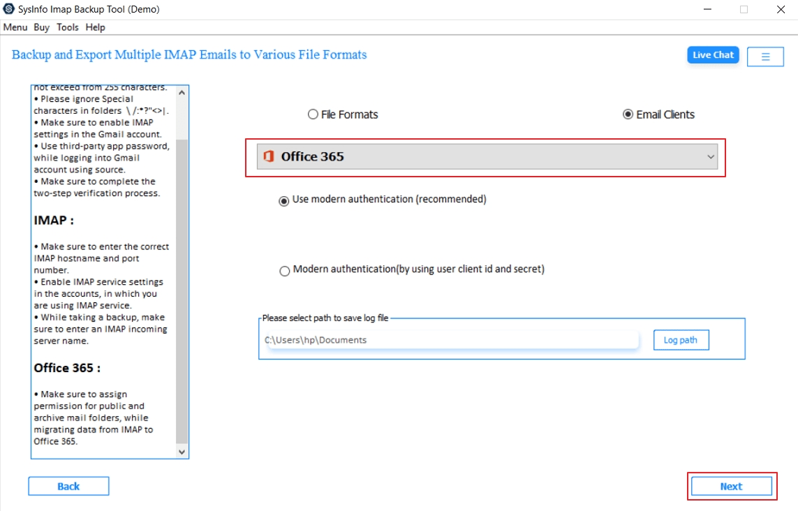 Choose Office 365