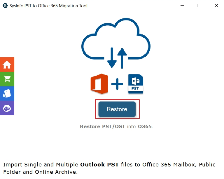 Start the PST to Office 365 Converter Tool