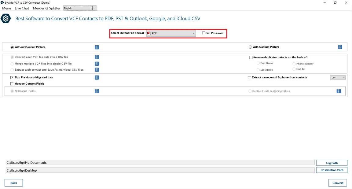 Select PDF