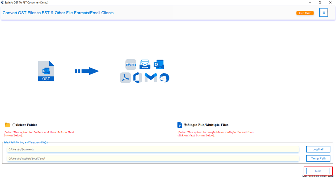 Start the OST Extractor Tool