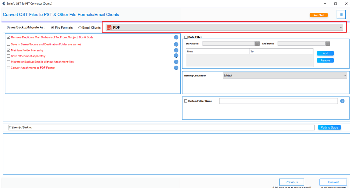Select PDF
