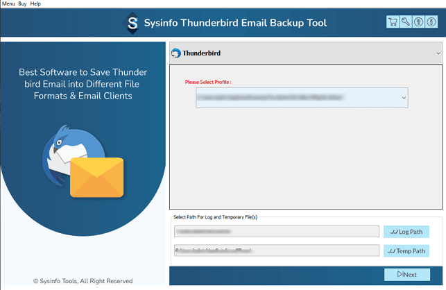 Launch the Thunderbird Backup Tool