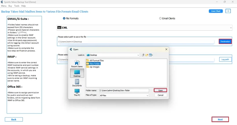 Select EML