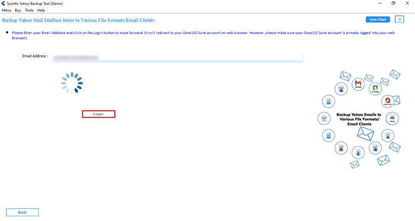Click Log In