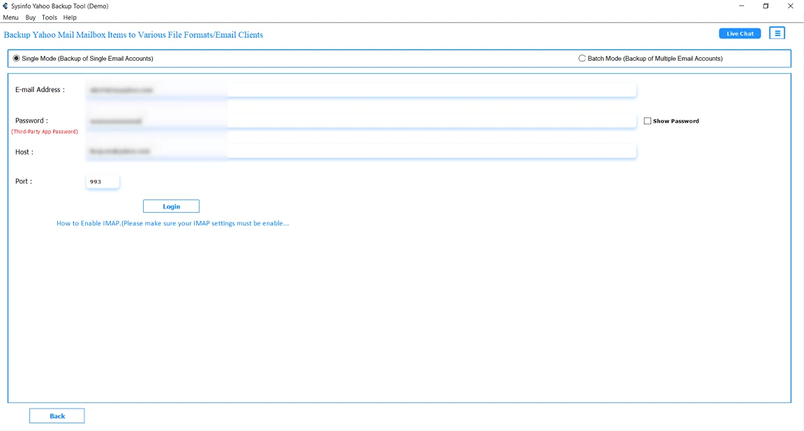 Log in with your Yahoo email ID