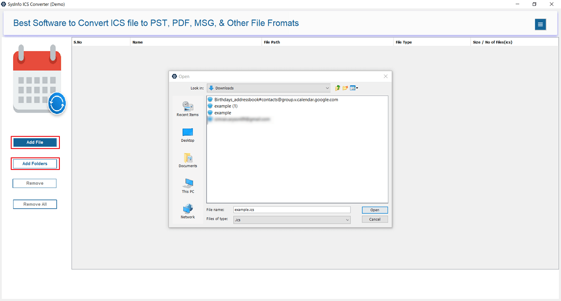 Add File/ Folder