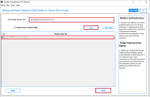 Log in with O365 credentials