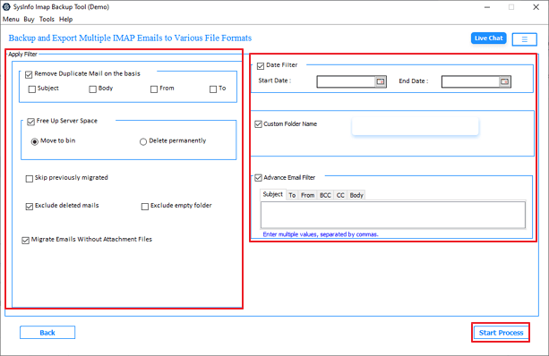 Click on Start Process