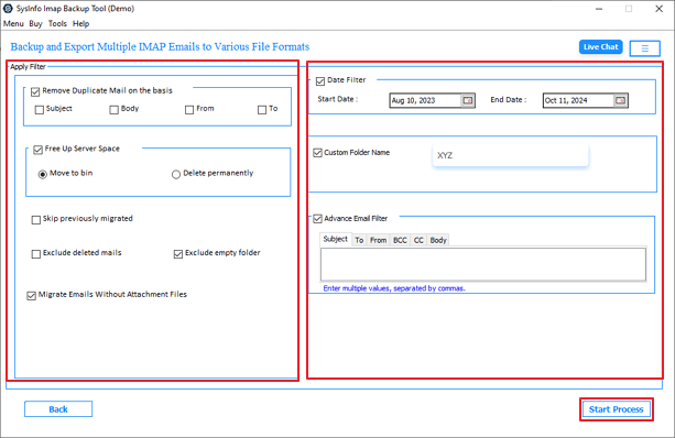Click on Start Process