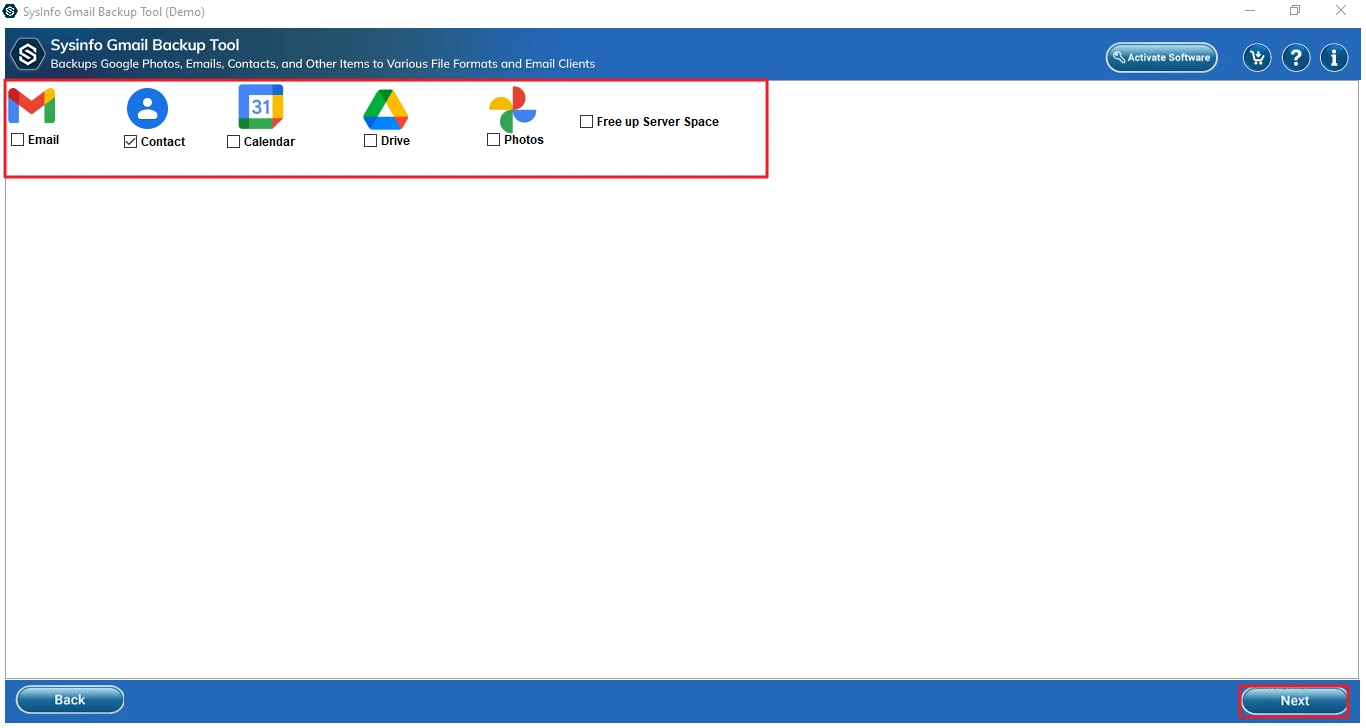 Select Google Contact Then click Next