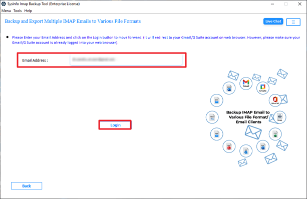 Log in with your Gmail