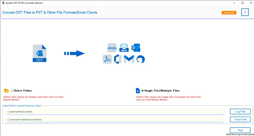 Download the OST to PST Converter