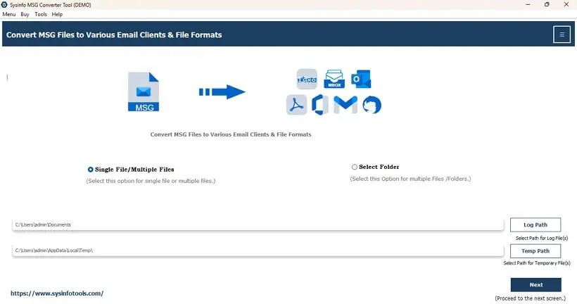 Run the MSG Converter